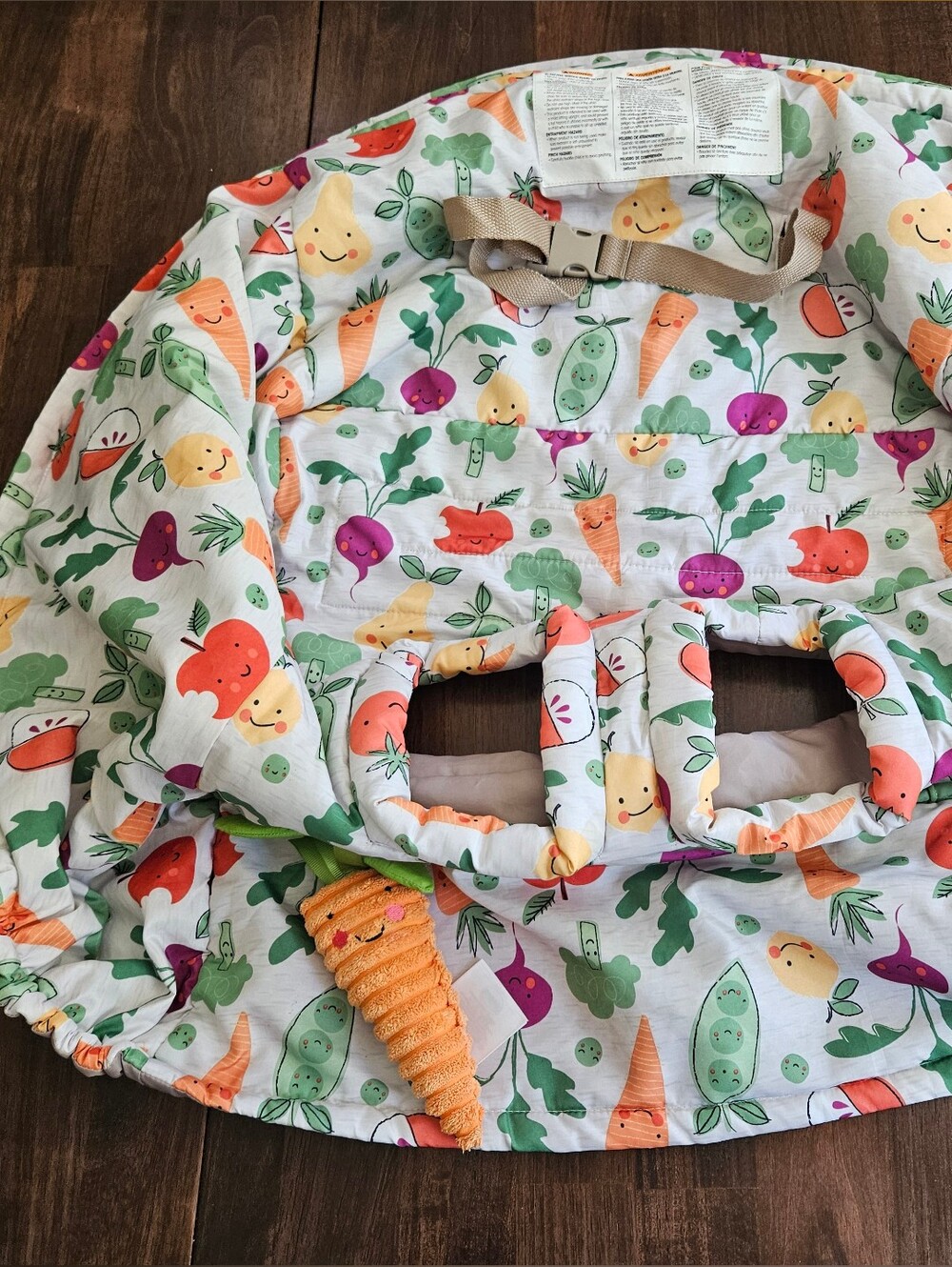 Baby Grocery Cart/ Highchair Cover Multi-Colored Veggie Print